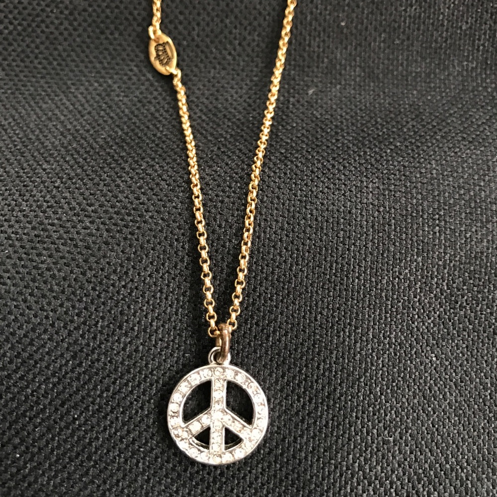 Juicy Couture peace sign necklace
